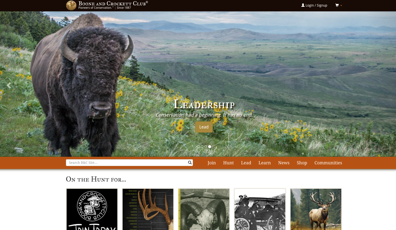 Boone and Crockett Club homepage