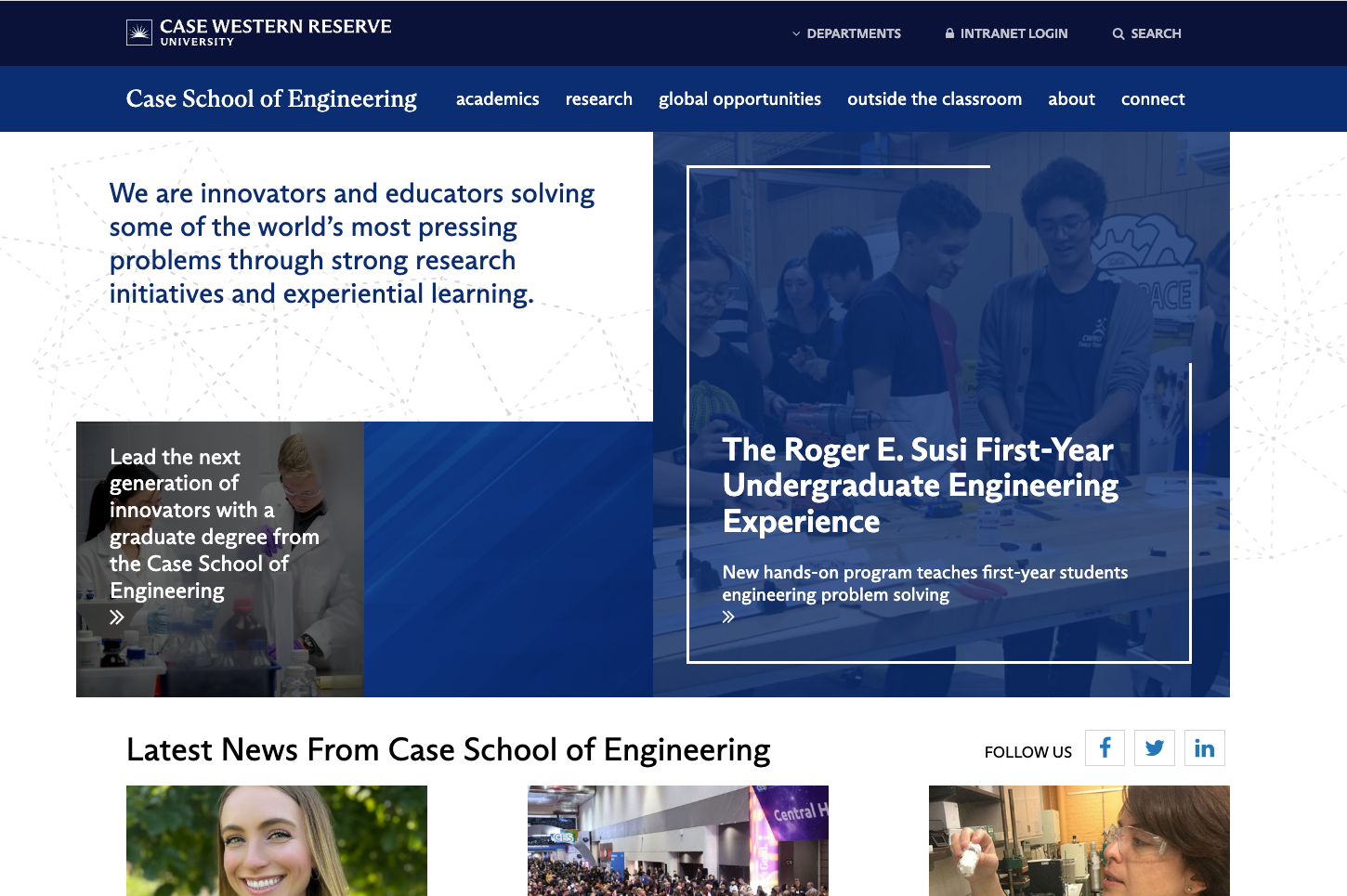 Case Western Reserve University School of Engineering website