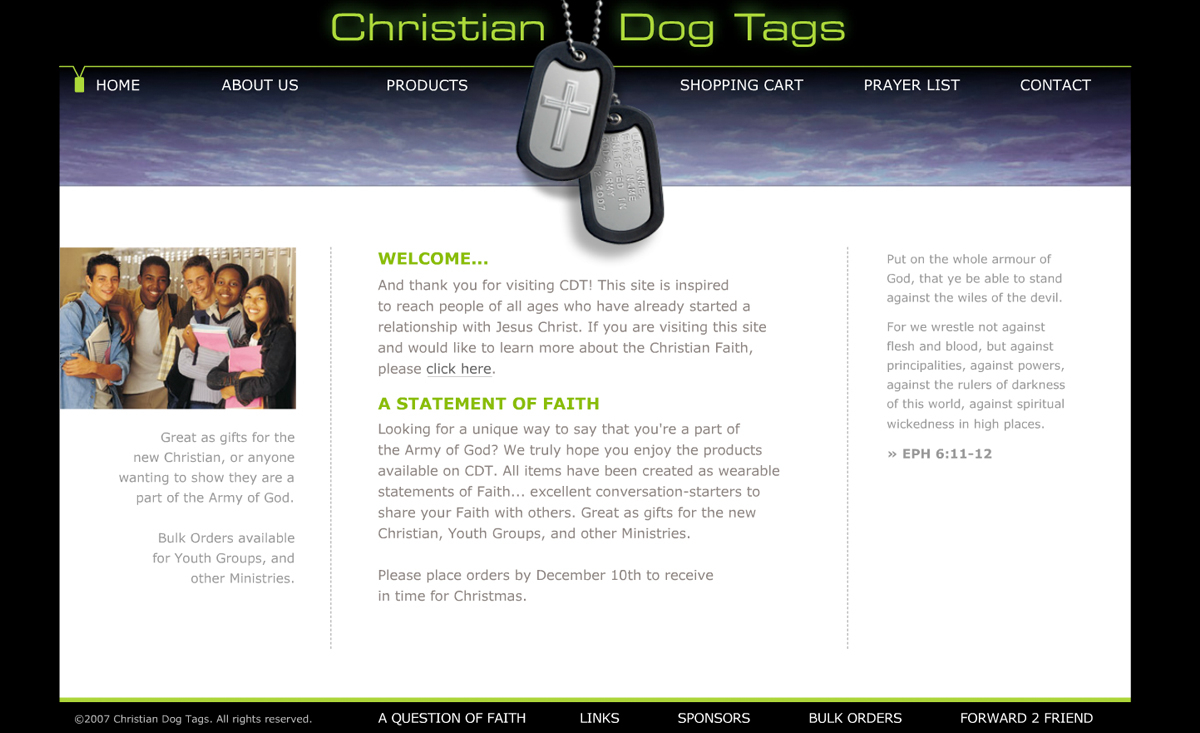 Christian Dog Tags, Religious Apparel