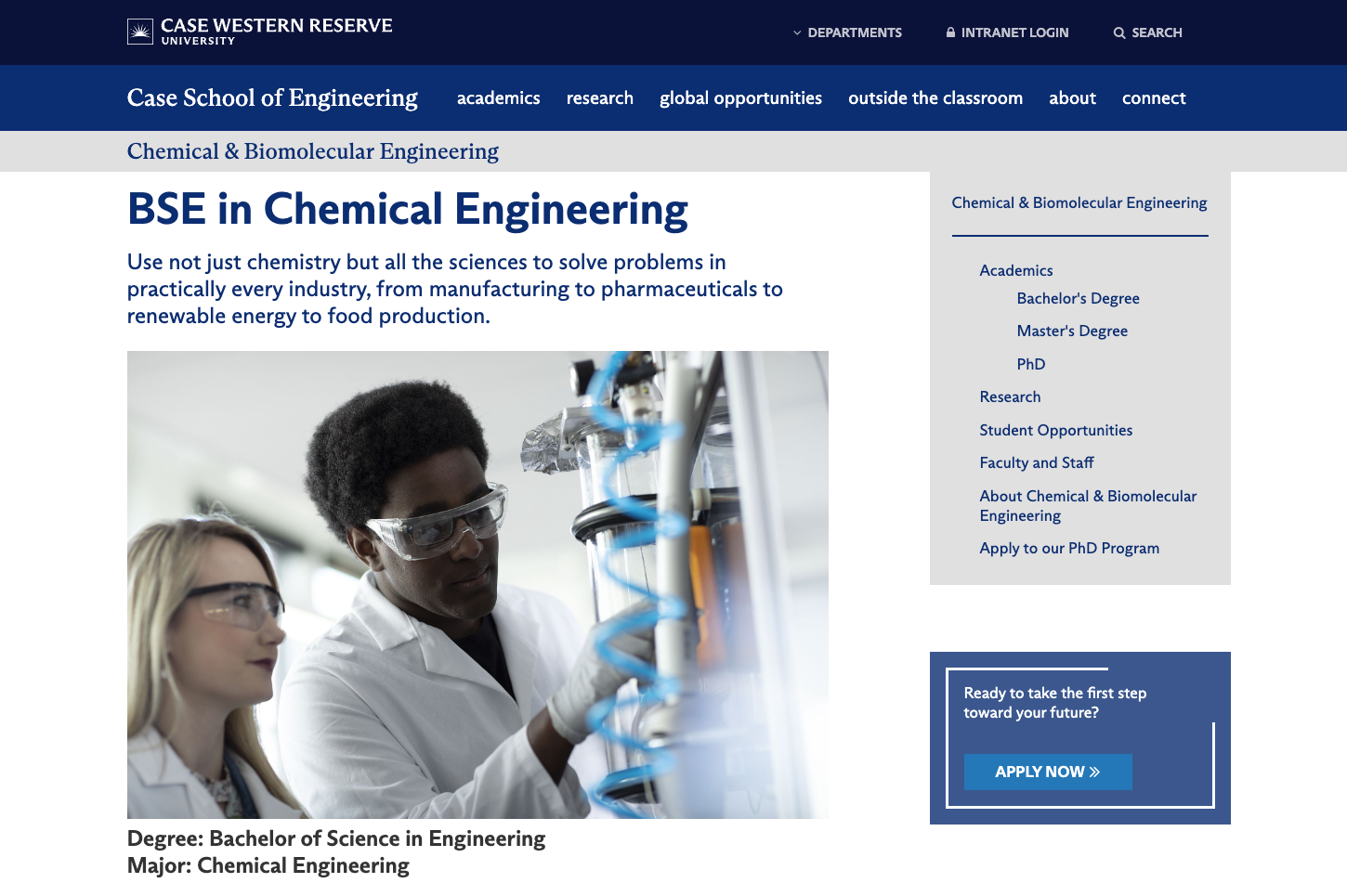 Case Western Reserve University School of Engineering website