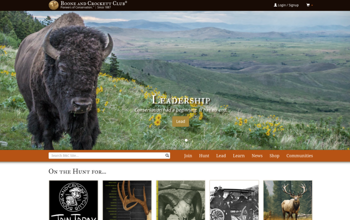 Boone and Crockett Club homepage