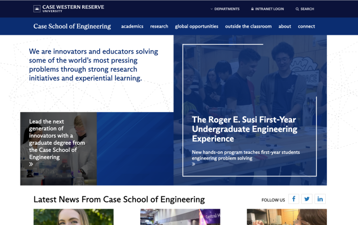 Case Western Reserve University School of Engineering website